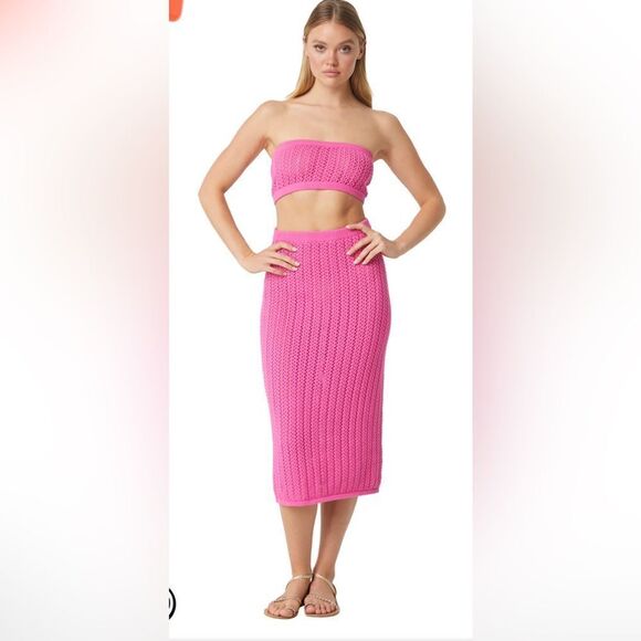 NWT Misa Los Angeles 2 Piece Crochet Set: Tia Top, Laya Skirt - Size Large - Picture 2 of 14